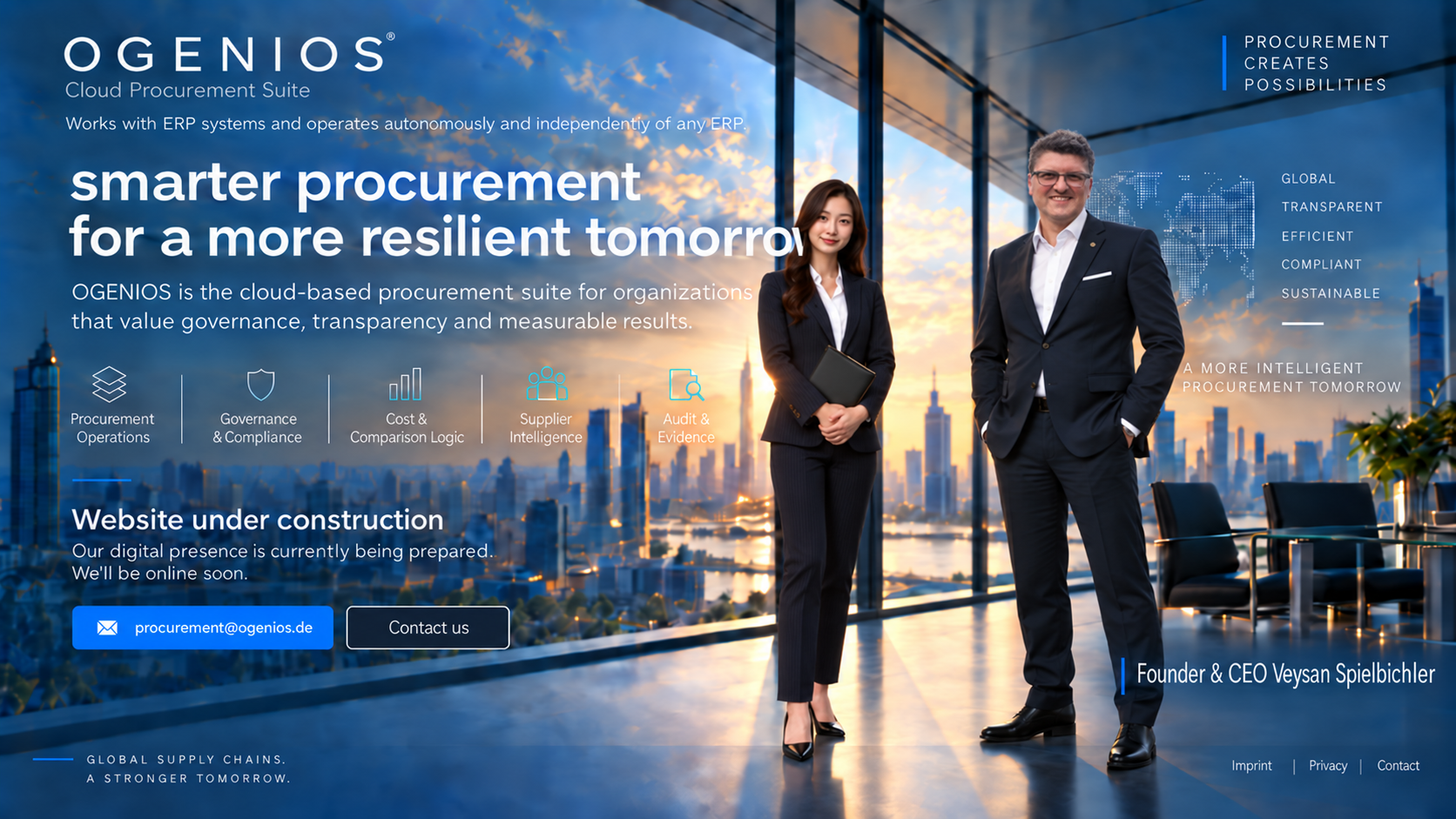 OGENIOS Cloud Procurement Suite – Website under construction